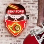 Ottawa Senators Neon Sign Skull 1