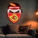 Ottawa Senators Neon Sign Skull 1