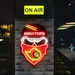 Ottawa Senators Neon Sign Skull 1
