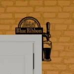 Pabst Blue Ribbon Metal Sign Tap Handle 1