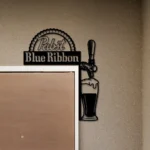 Pabst Blue Ribbon Metal Sign Tap Handle 1