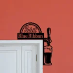 Pabst Blue Ribbon Metal Sign Tap Handle 1