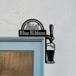 Pabst Blue Ribbon Metal Sign Tap Handle 1