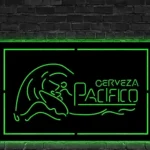Pacifico Metal Sign Cerveza Wave Surfing 1