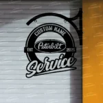 Peterbilt Metal Sign Bespoke Logo Metal Hanging Sign Car Garage Decor 1