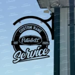 Peterbilt Metal Sign Bespoke Logo Metal Hanging Sign Car Garage Decor 1