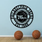 Philadelphia 76ers Metal Sign Custom Nba 1