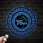 Philadelphia 76ers Metal Sign Custom Nba 1