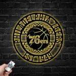 Philadelphia 76ers Metal Sign Custom Nba 1