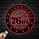 Philadelphia 76ers Metal Sign Logo 1