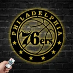 Philadelphia 76ers Metal Sign Logo 1