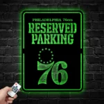 Philadelphia 76ers Metal Sign Reserved Parking 1
