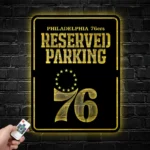 Philadelphia 76ers Metal Sign Reserved Parking 1