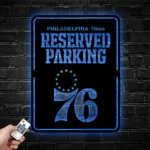Philadelphia 76ers Metal Sign Reserved Parking 1