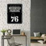 Philadelphia 76ers Metal Sign Reserved Parking 1