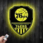 Philadelphia 76ers Metal Sign Shield Shape 1