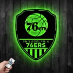 Philadelphia 76ers Metal Sign Shield Shape 1