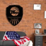 Philadelphia 76ers Metal Sign Shield Shape 1