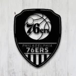 Philadelphia 76ers Metal Sign Shield Shape 1