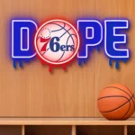 Philadelphia 76ers Neon Sign Dripping Dope 1