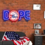 Philadelphia 76ers Neon Sign Dripping Dope 1