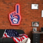 Philadelphia 76ers Neon Sign Nba Foam Finger 1