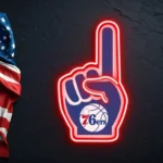 Philadelphia 76ers Neon Sign Nba Foam Finger 1