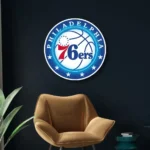 Philadelphia 76ers Neon Sign Philly 76ers Art 1