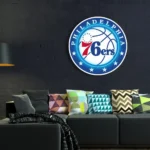 Philadelphia 76ers Neon Sign Philly 76ers Art 1