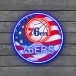 Philadelphia 76ers Neon Sign Us Pennant Acrylic 1