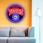 Philadelphia 76ers Neon Sign Vintage Acrylic 1