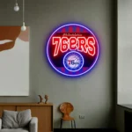Philadelphia 76ers Neon Sign Vintage Acrylic 1