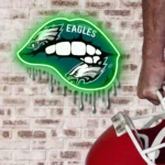 Philadelphia Eagles Neon Sign Dripping Lips 1