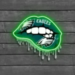 Philadelphia Eagles Neon Sign Dripping Lips 1