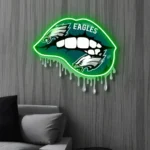 Philadelphia Eagles Neon Sign Dripping Lips 1
