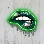 Philadelphia Eagles Neon Sign Dripping Lips 1