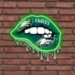 Philadelphia Eagles Neon Sign Dripping Lips 1