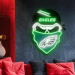 Philadelphia Eagles Neon Sign Skull 1