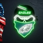 Philadelphia Eagles Neon Sign Skull 1