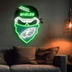 Philadelphia Eagles Neon Sign Skull 1