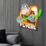 Philadelphia Flyers Neon Sign Mascot Acrylic 1