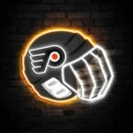 Philadelphia Flyers Neon Sign Nhl Hockey Helmet Acrylic Led 1