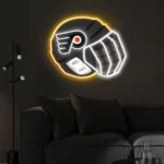 Philadelphia Flyers Neon Sign Nhl Hockey Helmet Acrylic Led 1
