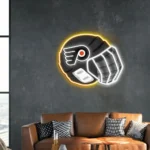 Philadelphia Flyers Neon Sign Nhl Hockey Helmet Acrylic Led 1