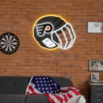 Philadelphia Flyers Neon Sign Nhl Hockey Helmet Acrylic Led 1