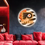 Philadelphia Flyers Neon Sign Us Flag Acrylic 1