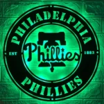 Philadelphia Phillies Metal Sign Phils Bell Badge 1