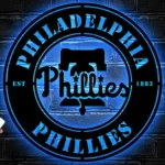 Philadelphia Phillies Metal Sign Phils Bell Badge 1