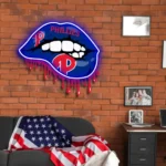 Philadelphia Phillies Neon Sign Dripping Lips 1