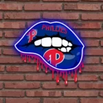 Philadelphia Phillies Neon Sign Dripping Lips 1